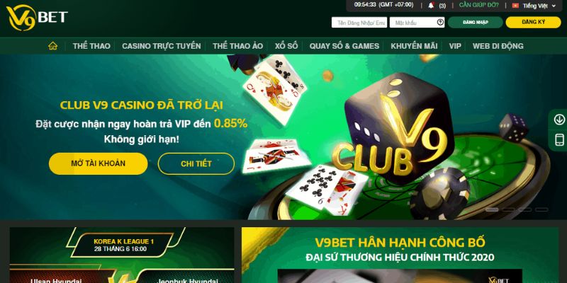 Chương trình hoàn trả khi chơi game tại V9bet